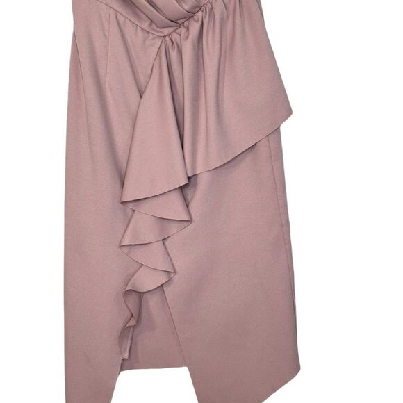 Elliatt Reception Strapless Ruffle Midi Dress in Iris| Size L - Picture 2 of 11